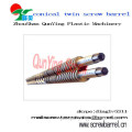 China duplos e Twin parafusos e barris cônicas para tubo de Abs Pp Pvc extrusora parafuso barril